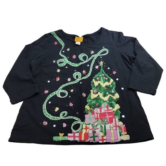 Ruby Rd Christmas blouse M - Picture 1 of 3